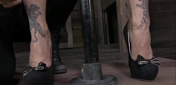  Bondage BDSM Bella Rossi getting whipped